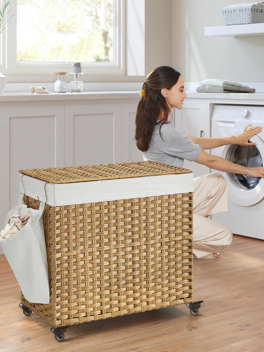 Laundry Hamper With Lid, 42.3  - Rattan Plant Basket review and price