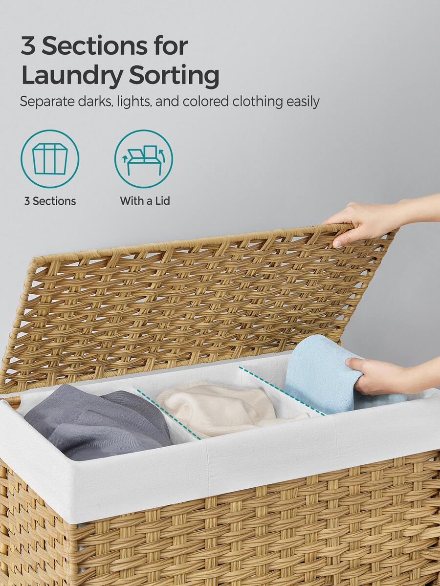 Laundry Hamper With Lid, 42.3  - Rattan Plant Basket review and price