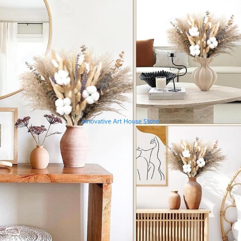 E1PC 86Pcs Handmade Dried Flow - Pampas Grass Decor review and price