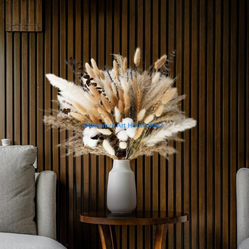 E1PC 86Pcs Handmade Dried Flow - Pampas Grass Decor review and price