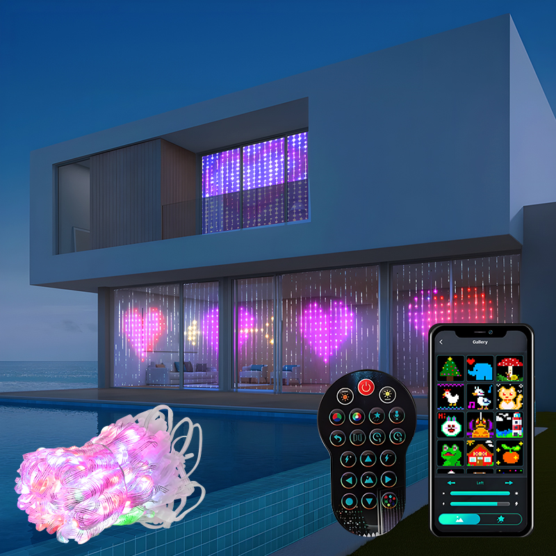 400LEDs RGBIC Smart Curtain Li - Home Decor Free App review and price