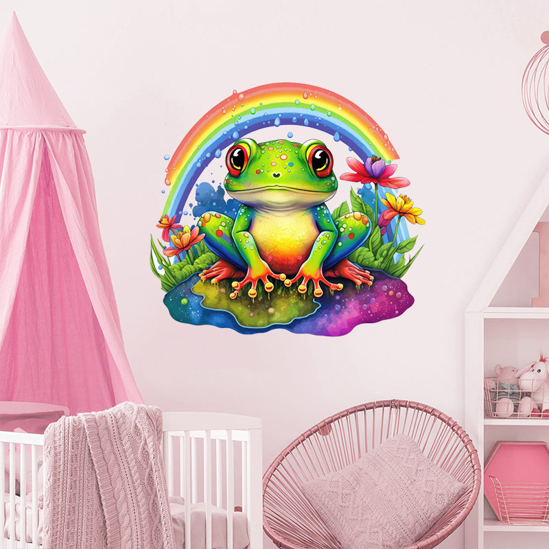 M728 Cute Rainbow Frog Wall St - Home Decor Y2K review and price