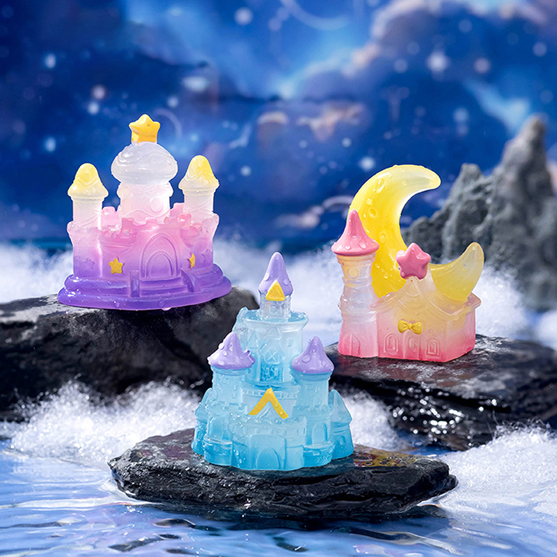 1Pcs Luminous Mini Castle Micr - Home Decor Za review and price