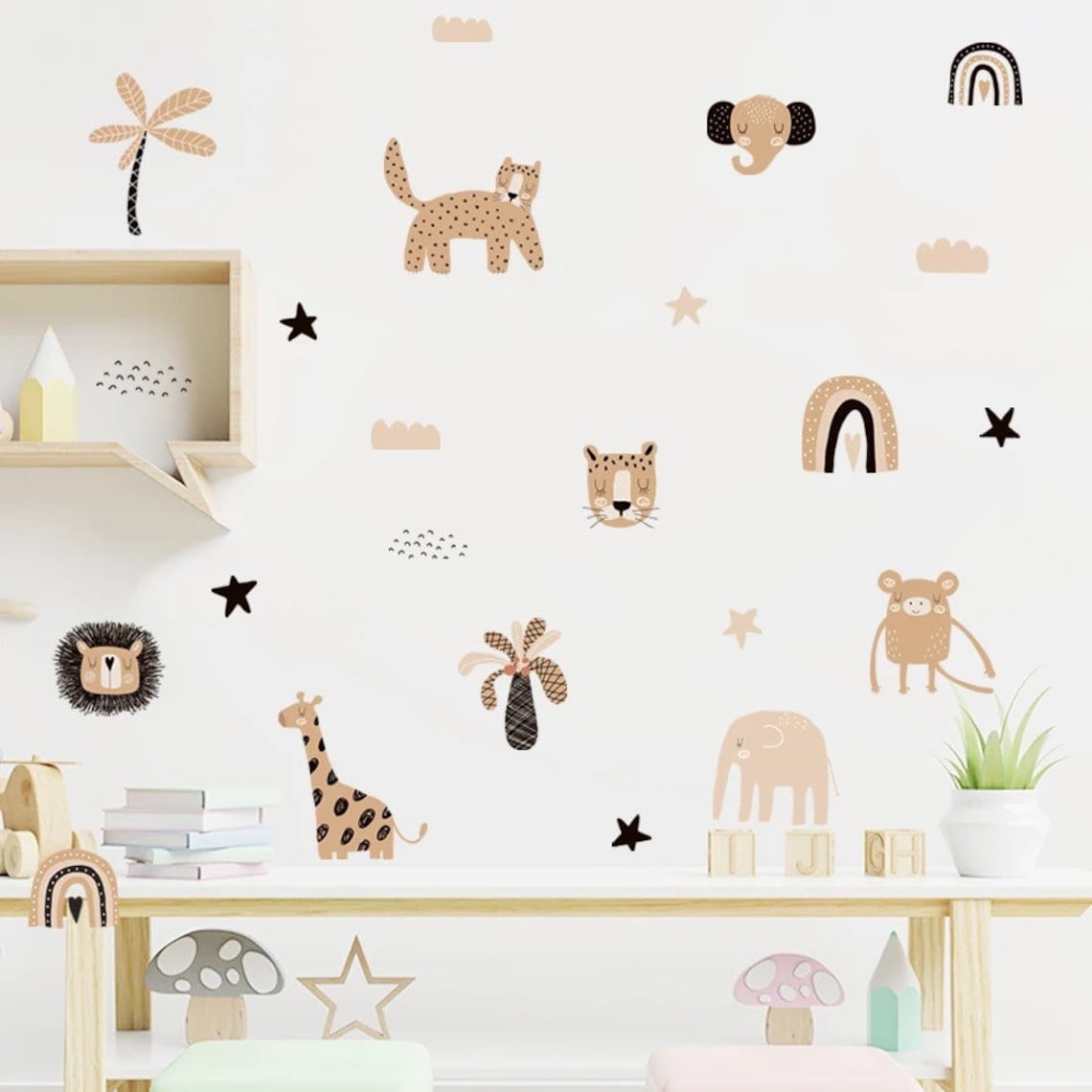 Boho Cartoon Rainbows Star Cut - Home Decor Y2K review and price